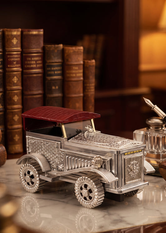 Silver Vintage Car