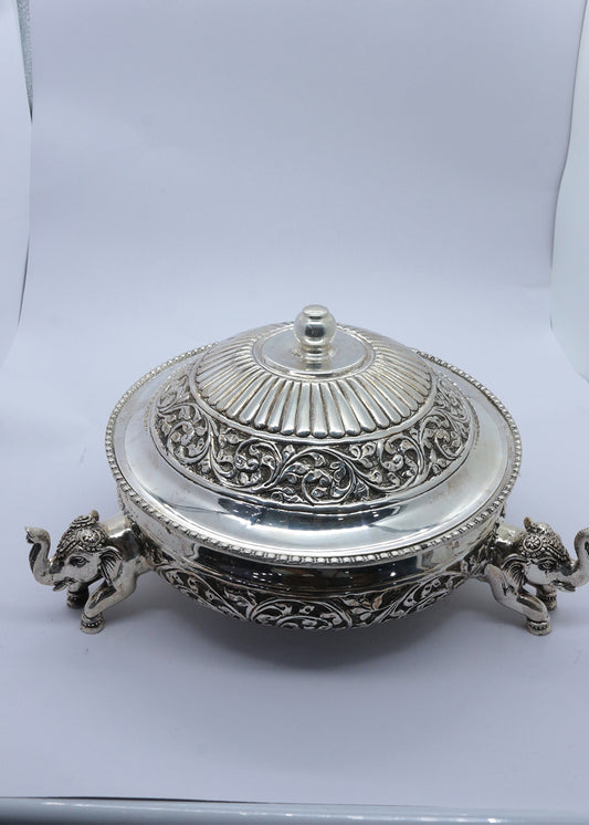 Traditional Silver Decorative Dry Fruit Box