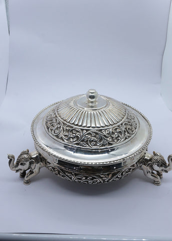Traditional Silver Decorative Dry Fruit Box