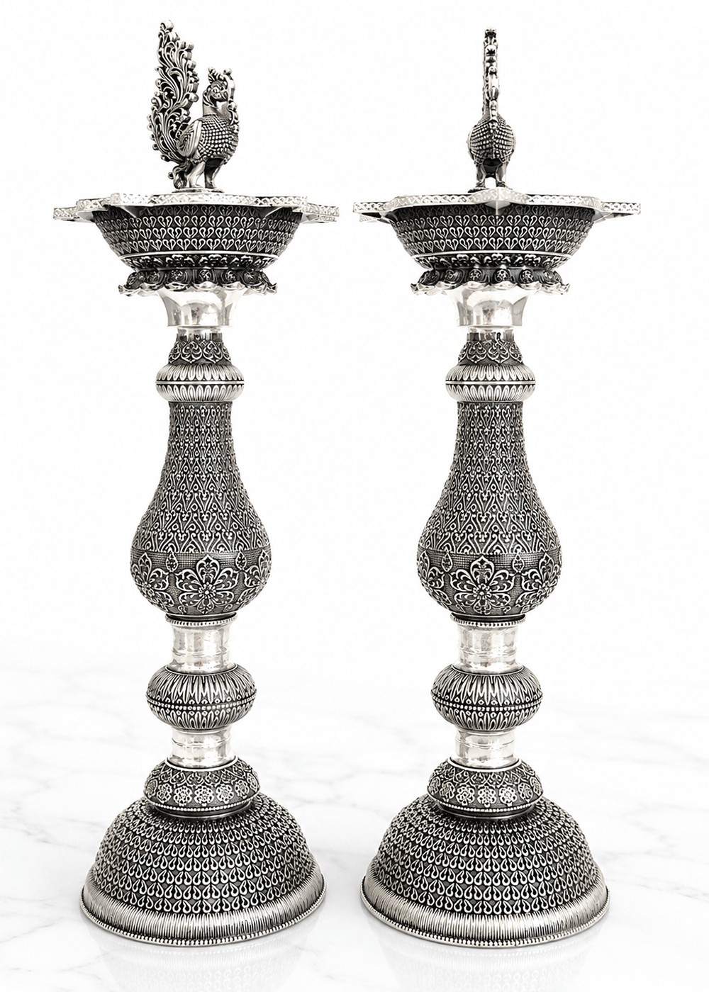 Handcrafted Brass Peacock Deepak Stand