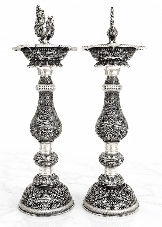 Handcrafted Brass Peacock Deepak Stand