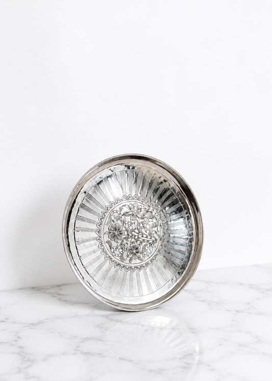 Elegant Brass Aarti Thali with Border Design