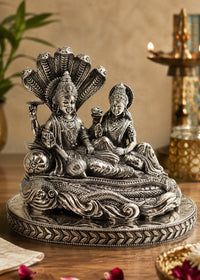 Silver Lakshmi Narayan Sheshnag Idol