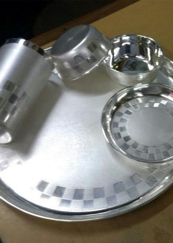 Premium Silver Thali Set for Traditional Dining