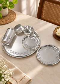Premium Silver Thali Set for Traditional Dining