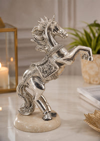 Royal Silver Horse Showpiece