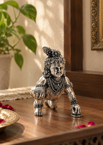 Silver Laddu Gopal Idol
