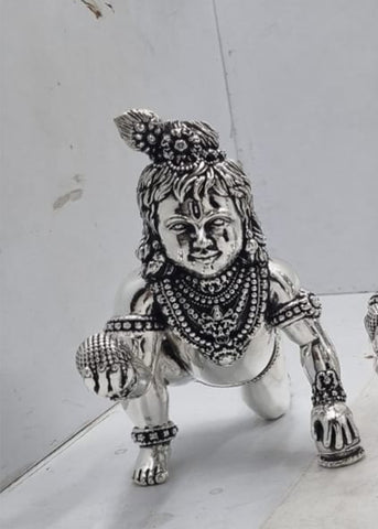 Silver Laddu Gopal Idol