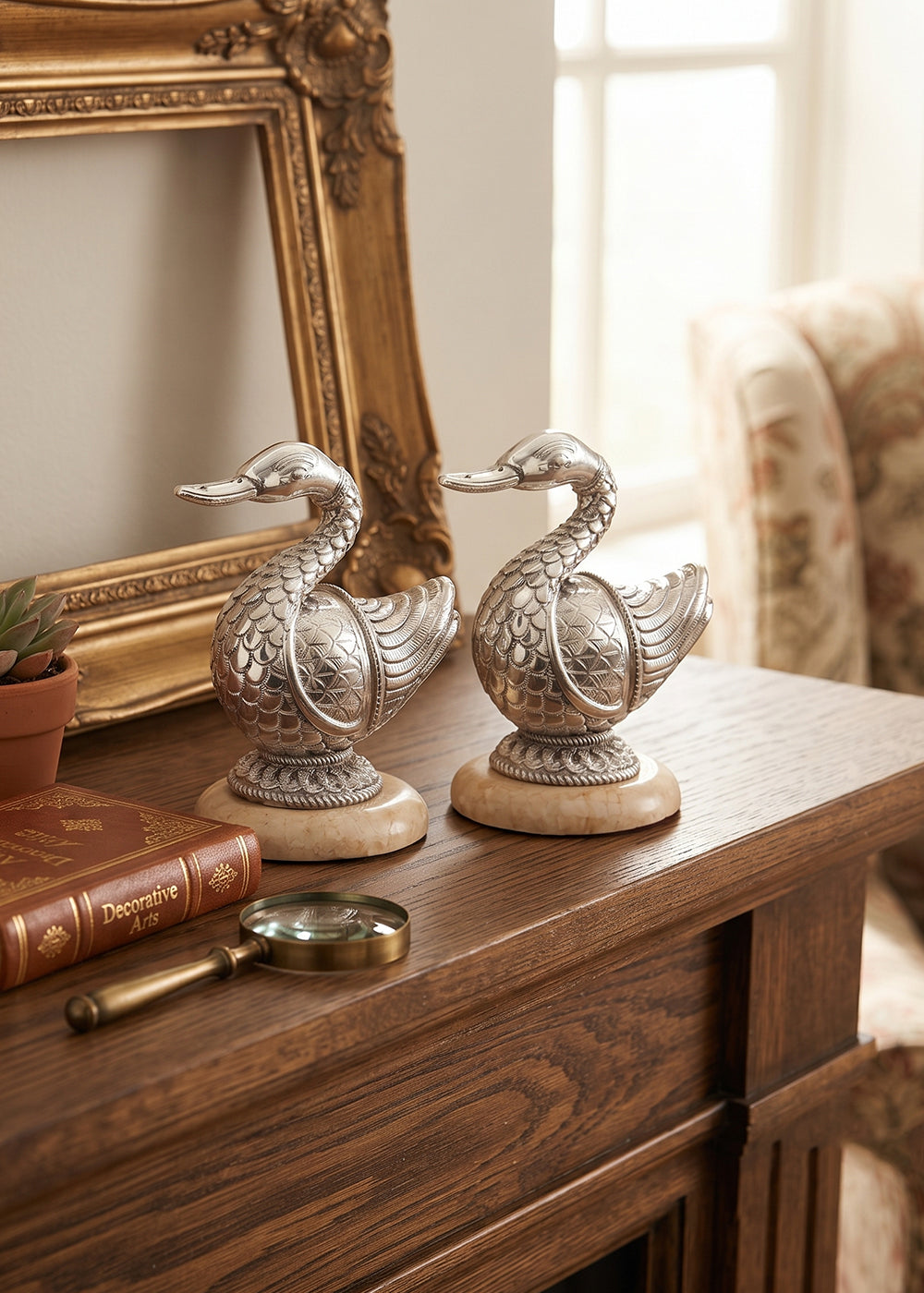 Silver Duck Couple Set
