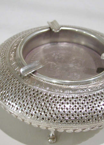 Premium Silver Textured Designer Ashtray
