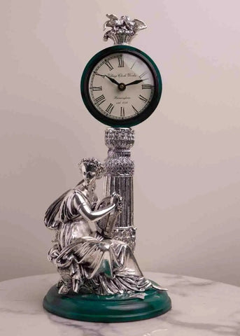 Melodic Time Silver Lady Clock Tower