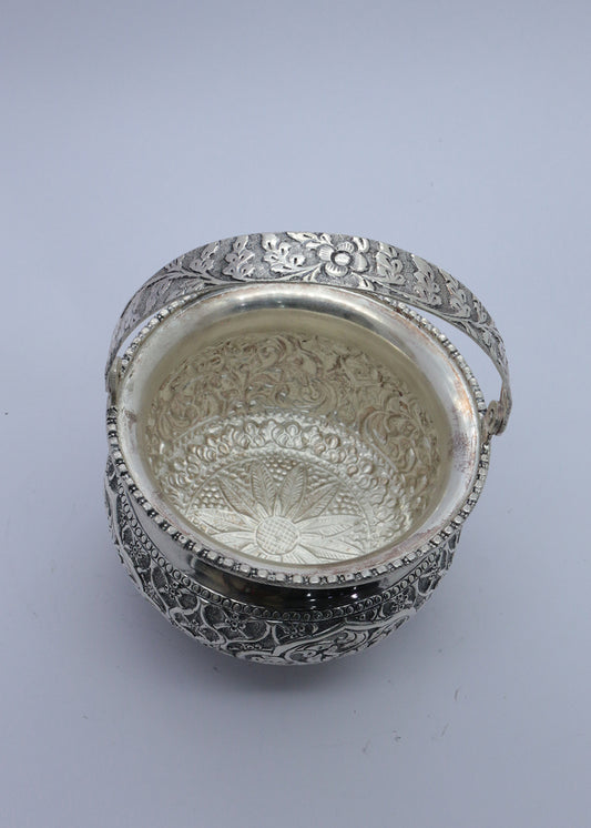 Artisan Silver Embossed Centrepiece Bowl