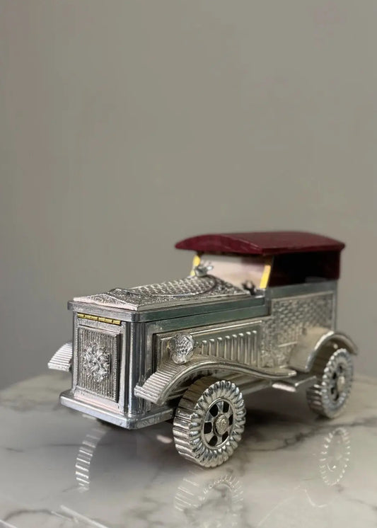Silver Vintage Car