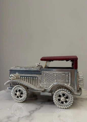 Silver Vintage Car