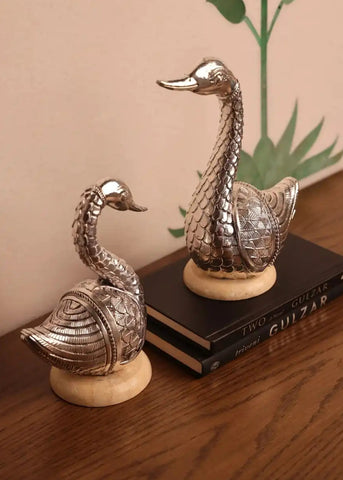 Pure Silver Swan Statue