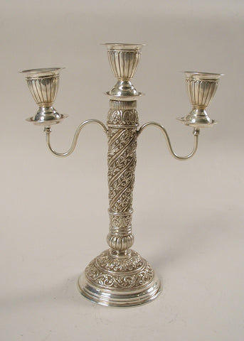 Silver 3 Arm Designer Candle Stand for Home Decor