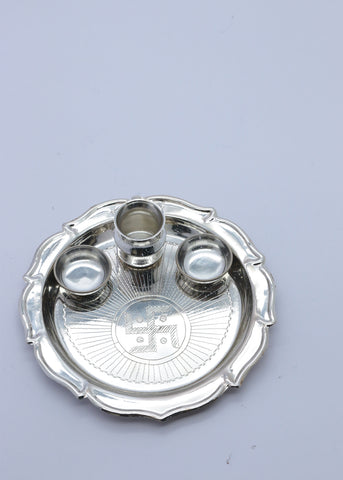 925 Silver Traditional Pooja Thali Set