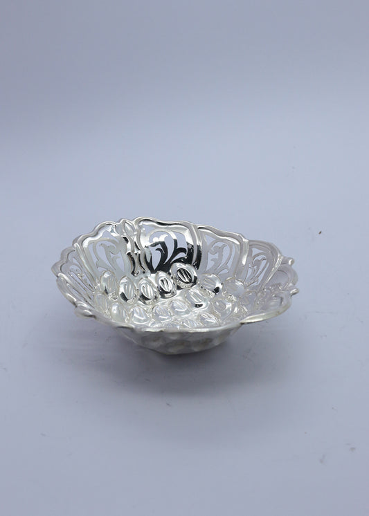 Classic Silver Cutwork Table Centrepiece Bowl