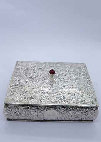 Royal Silver Engraved Dry Fruit Box