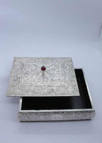 Royal Silver Engraved Dry Fruit Box