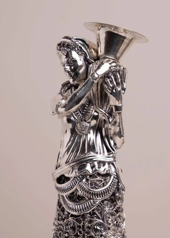 Divine Feminism Silver Candle Stand