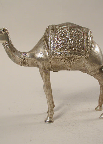 Handcrafted Silver Camel Table Showpiece