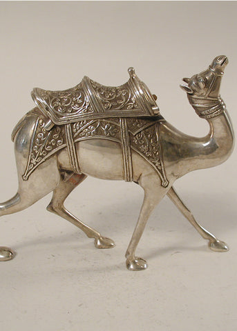 Traditional Silver Camel Luxury Showpiece