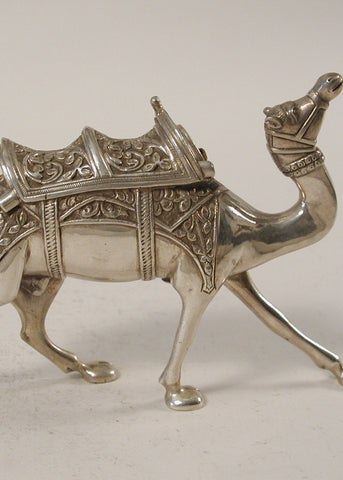 Majestic Silver Camel Decor Figurine