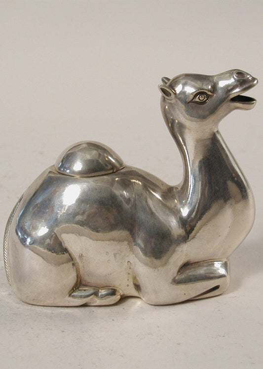 Elegant Silver Camel Decorative Figurine