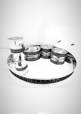 Traditional Silver Serveware Tray Set