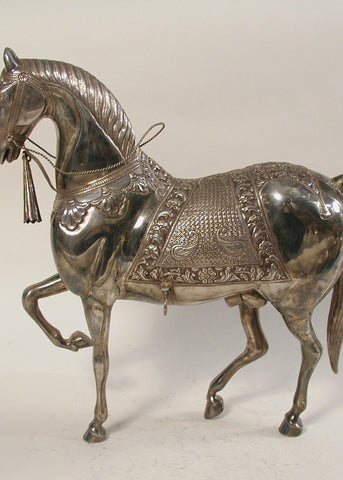 Silver Horse Heritage Art Showpiece