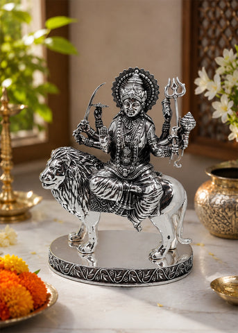 Royal Silver Maa Durga Murti for Pooja