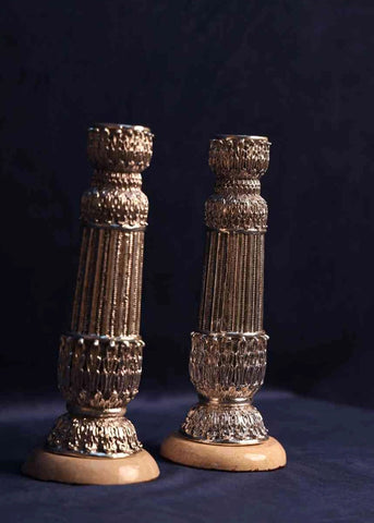 Eternal Flame Silver Candle Stand