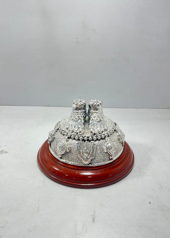 999 Silver Charan Paduka Showpiece