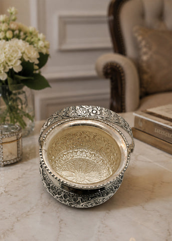 Artisan Silver Embossed Centrepiece Bowl