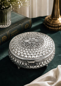 Royal Silver Round Serving Casket