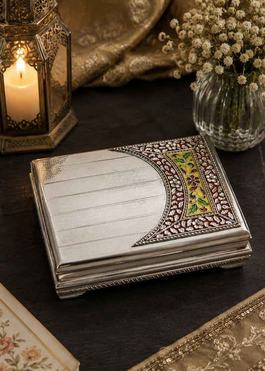 Royal Silver Artisan Dry Fruit Box