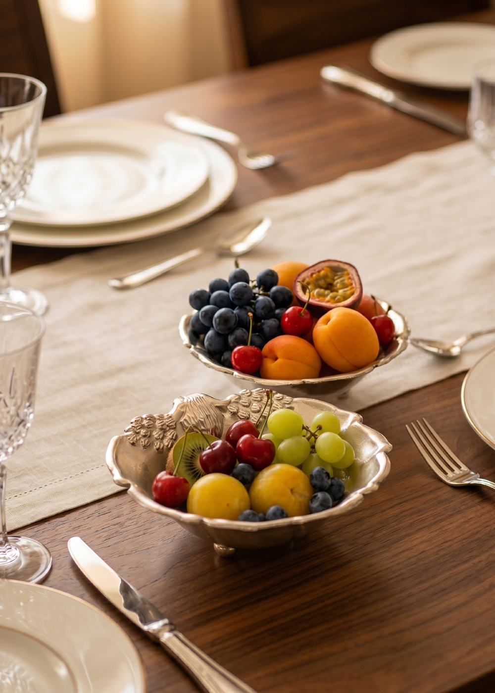 Silver Fruit Bowl Set for Dining Table – Decorative & Durable