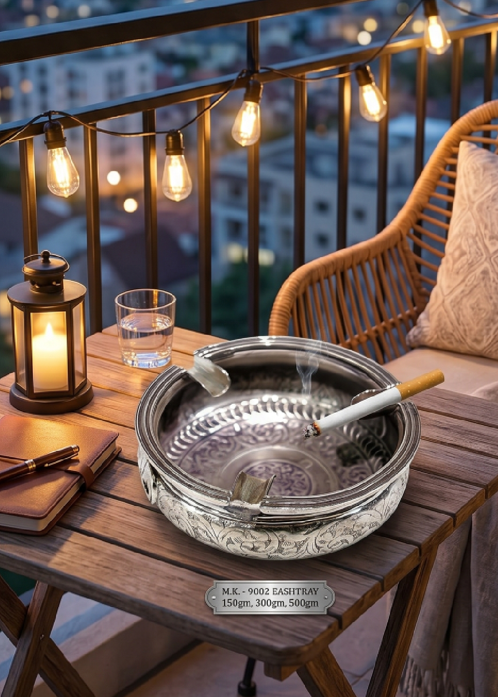 Premium Silver Designer Ashtray